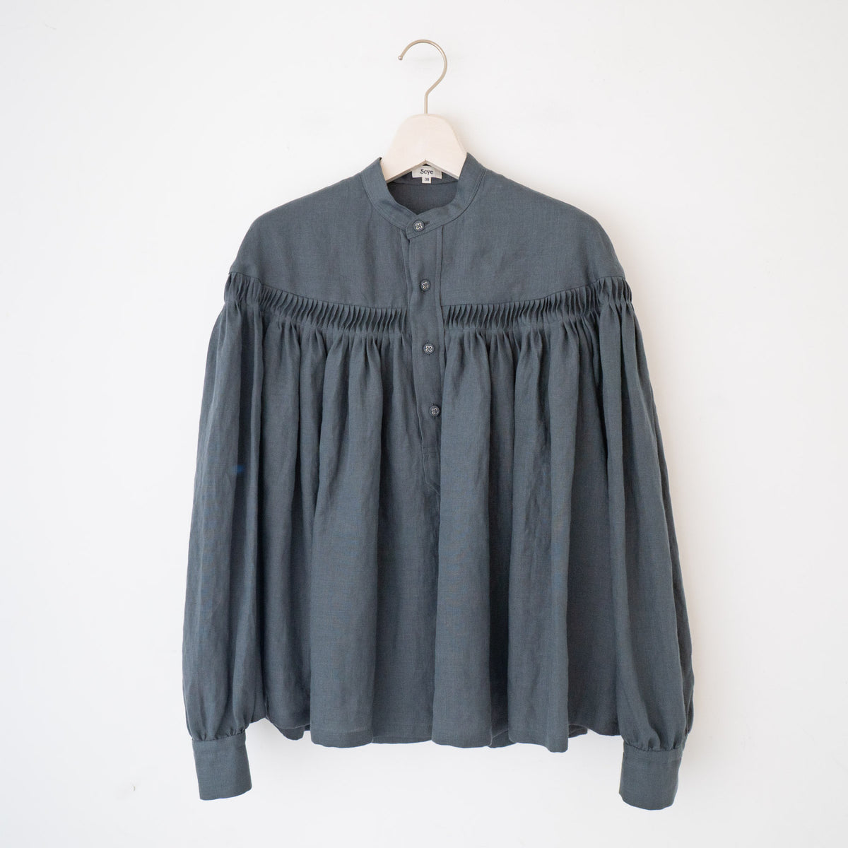SCYE BASICS｜WOMEN　Organic Linen Tuck Half Placket Shirts 1225-31001