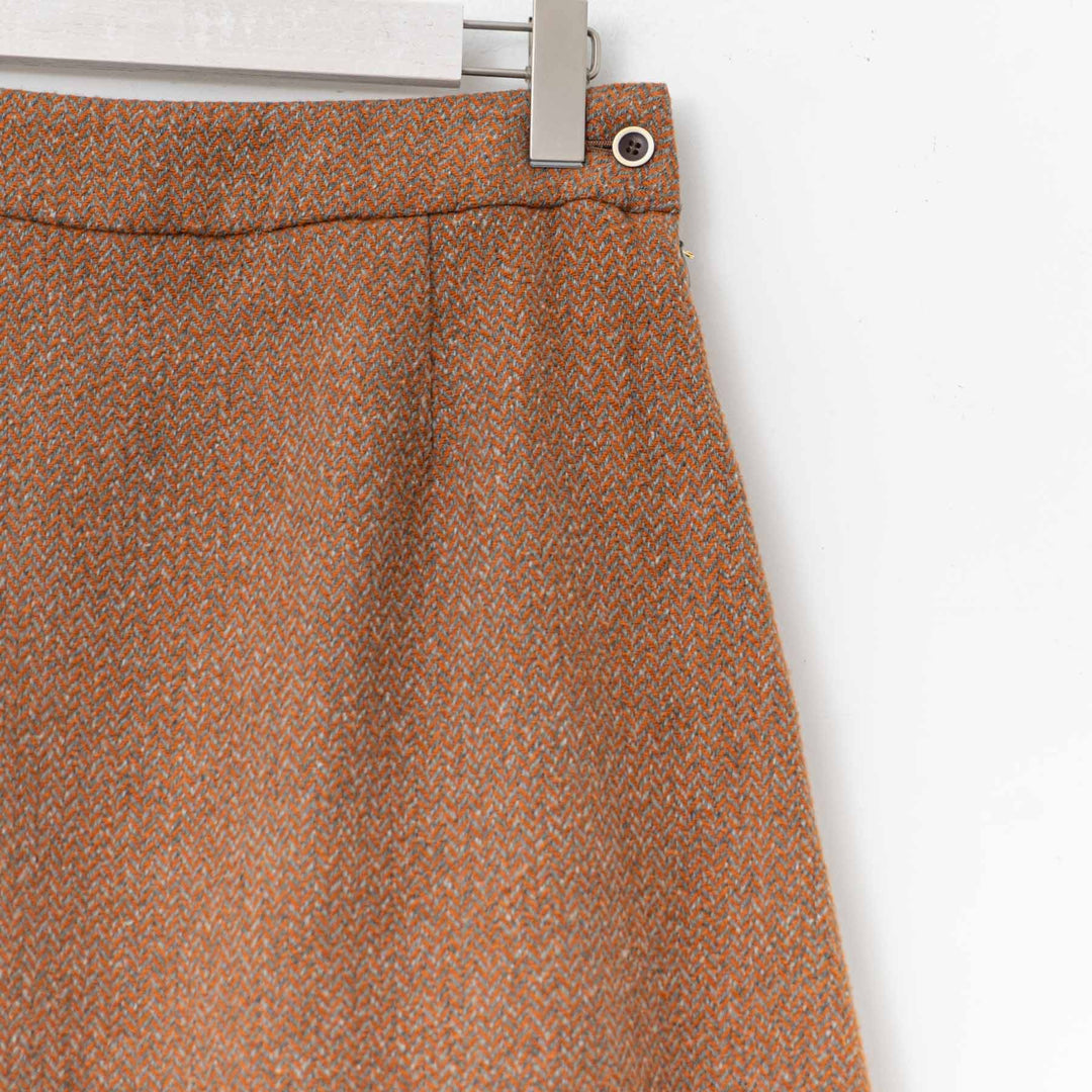 atelier naruse /WOMEN　herringbone tweed A-Line Skirt na-h06035