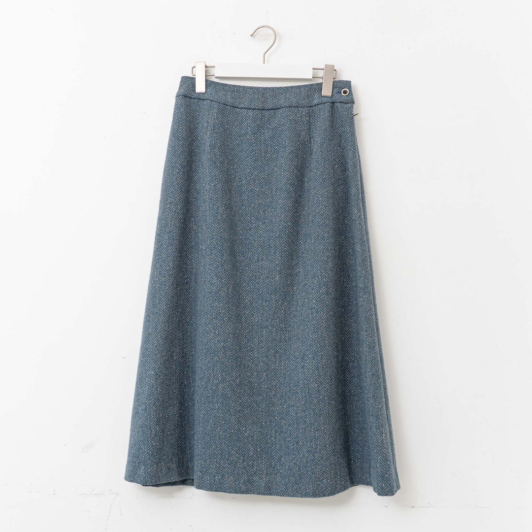 atelier naruse /WOMEN　herringbone tweed A-Line Skirt na-h06035
