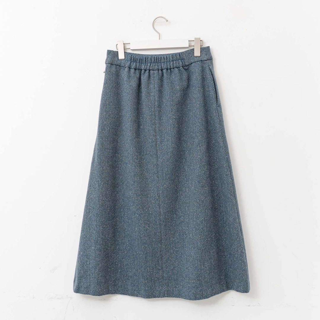 atelier naruse /WOMEN　herringbone tweed A-Line Skirt na-h06035