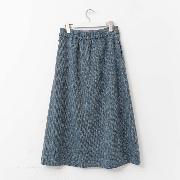 atelier naruse /WOMEN　herringbone tweed A-Line Skirt na-h06035
