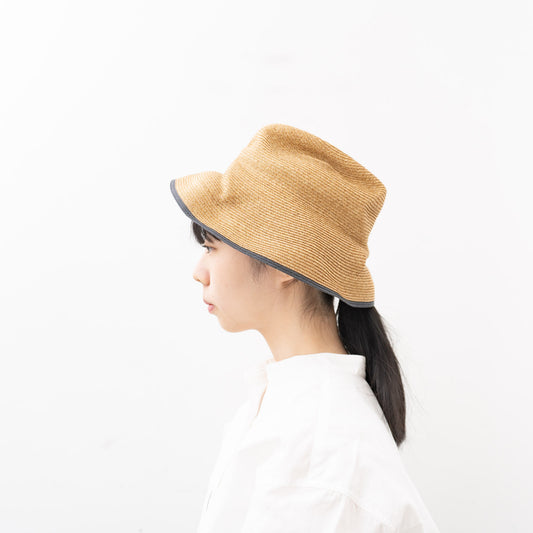 2026SS mature ha.｜BOXED HAT 11cm brim switch color line edge MBOX-N101SWE-D