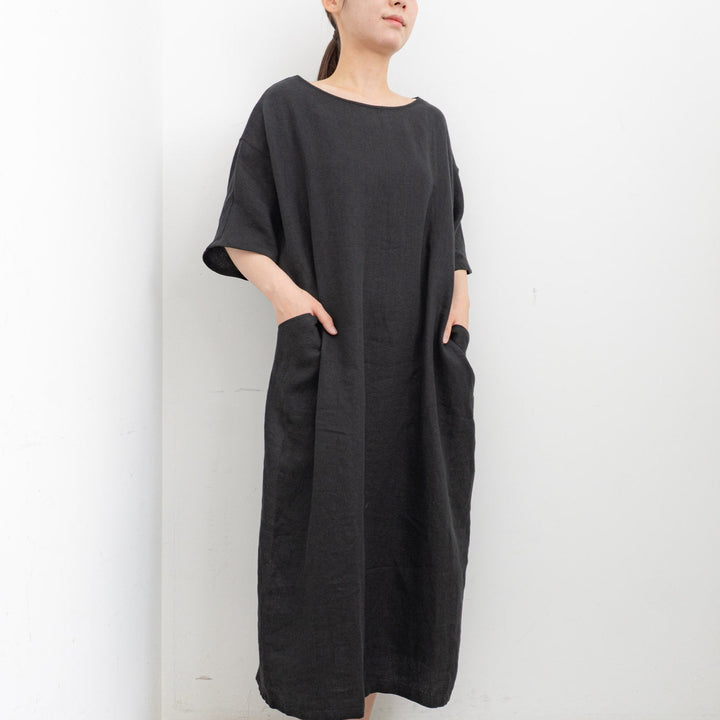 evam eva/　linen dolman one-piece E251T229
