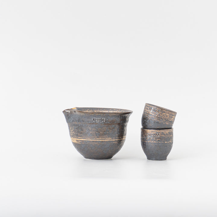 KIHARA/　晶金かすり　酒器セット