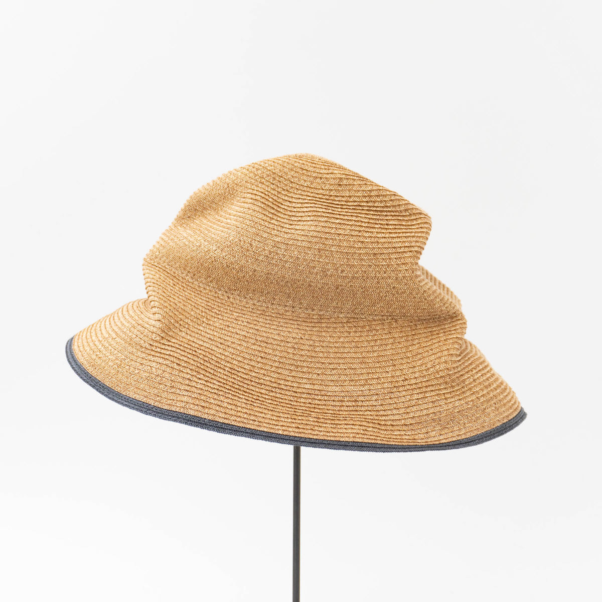 2026SS mature ha.｜BOXED HAT 11cm brim switch color line edge MBOX-N101SWE-D