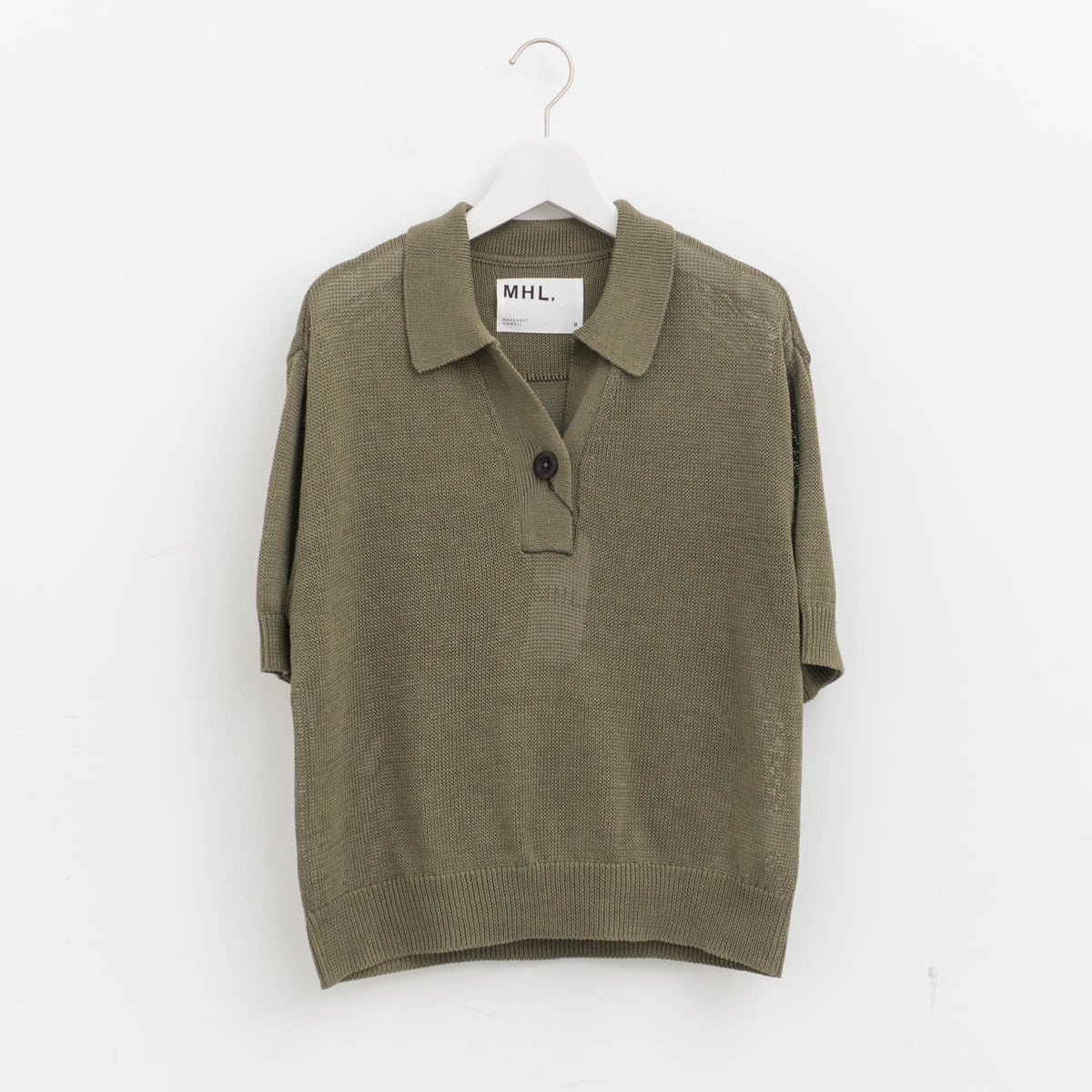 MHL.｜WOMEN　COATED COTTON KNITWEAR 595-6262200-suomi（144.APPLE GREEN）