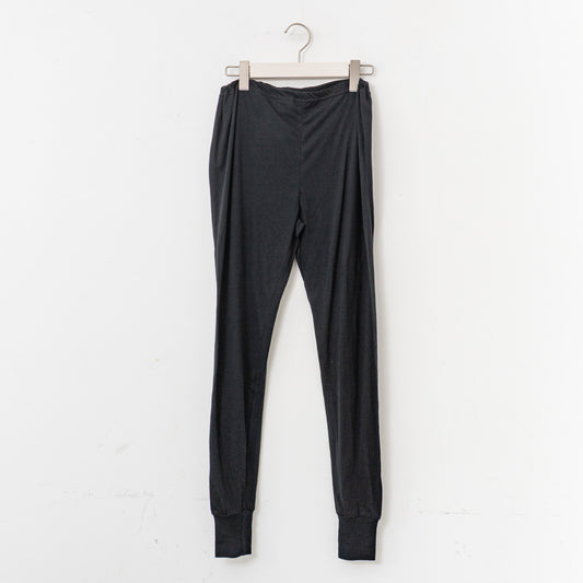 homspun｜WOMEN　60/1 天竺ロング丈パンツ 242-6540（3.black）