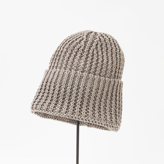 2026SS mature ha.｜knit cap linen silk MLK-052-H（greige）