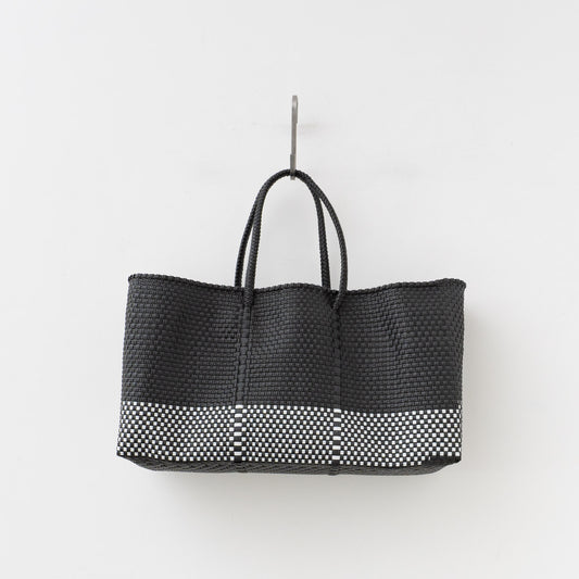 Cilantron｜MERCADO BAG size:M（BLACK×WHITE）