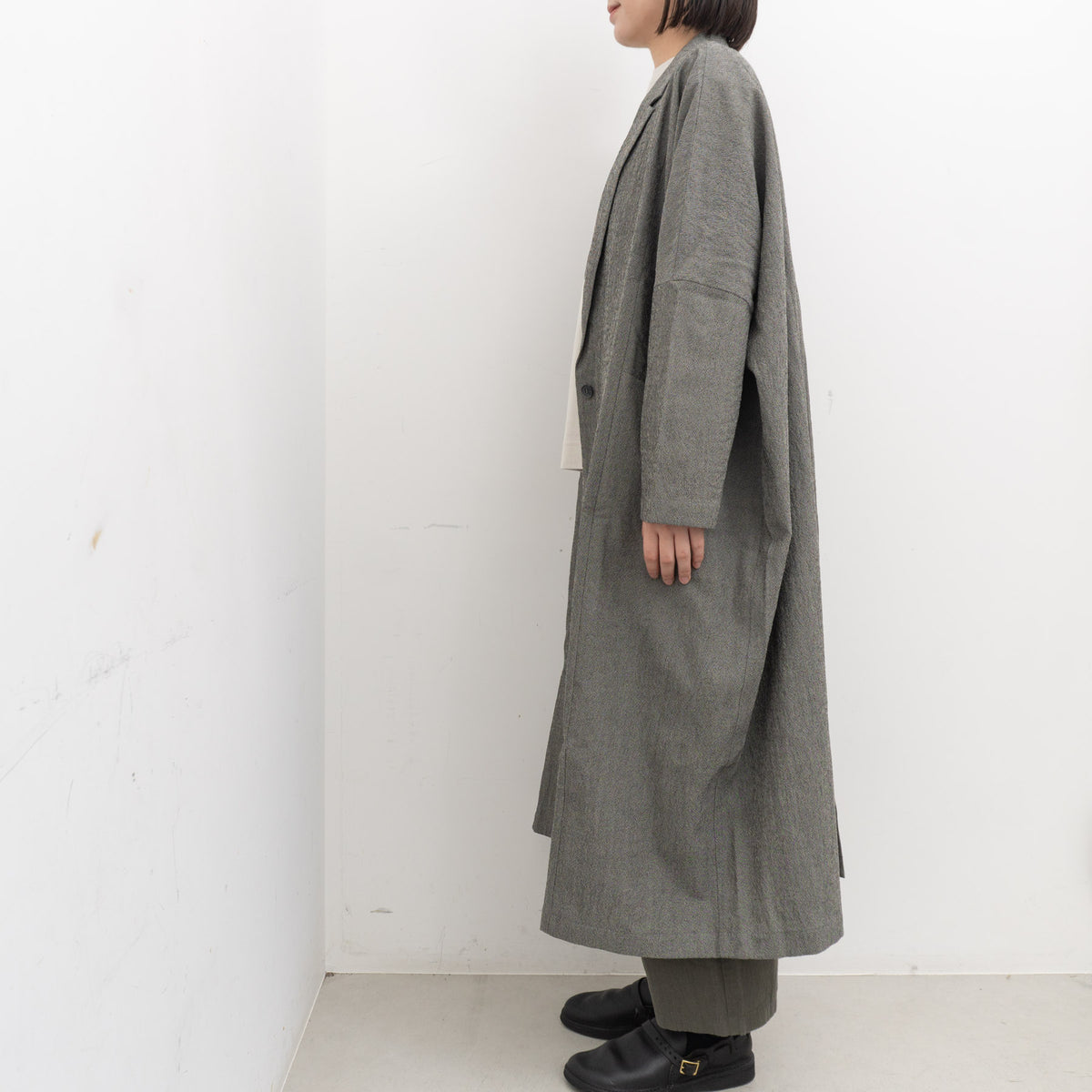 evam eva｜wool long jacket E263T082