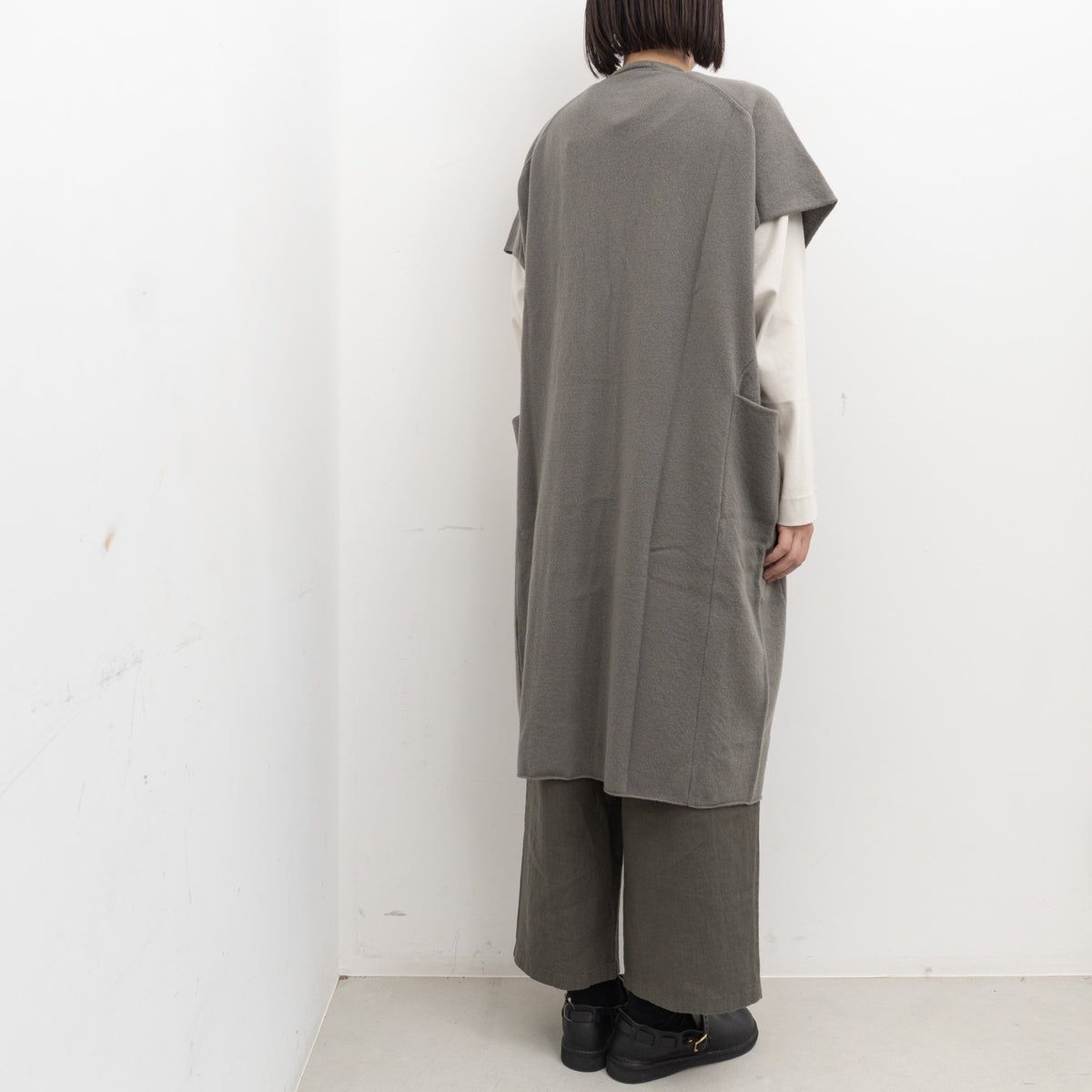 evam eva｜wool long vest E263K066