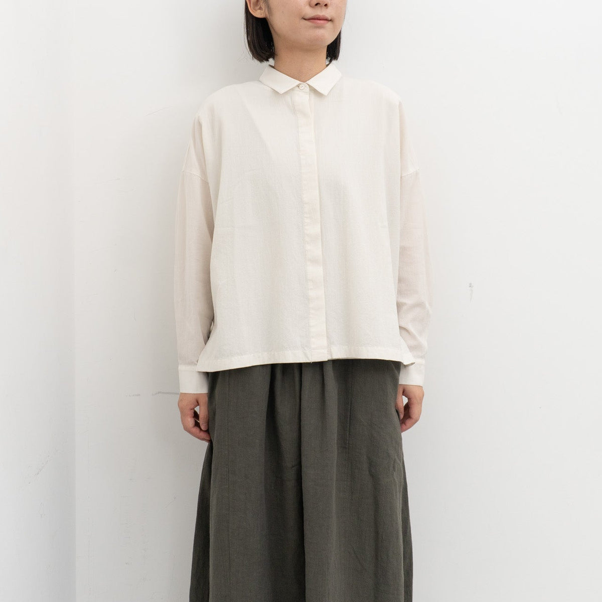 evam eva｜cotton shirt E261T118