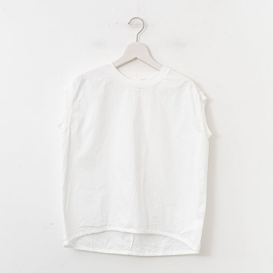 homspun｜WOMEN　コンパクトウェザーノースリーブブラウス　251-5743（1.white）