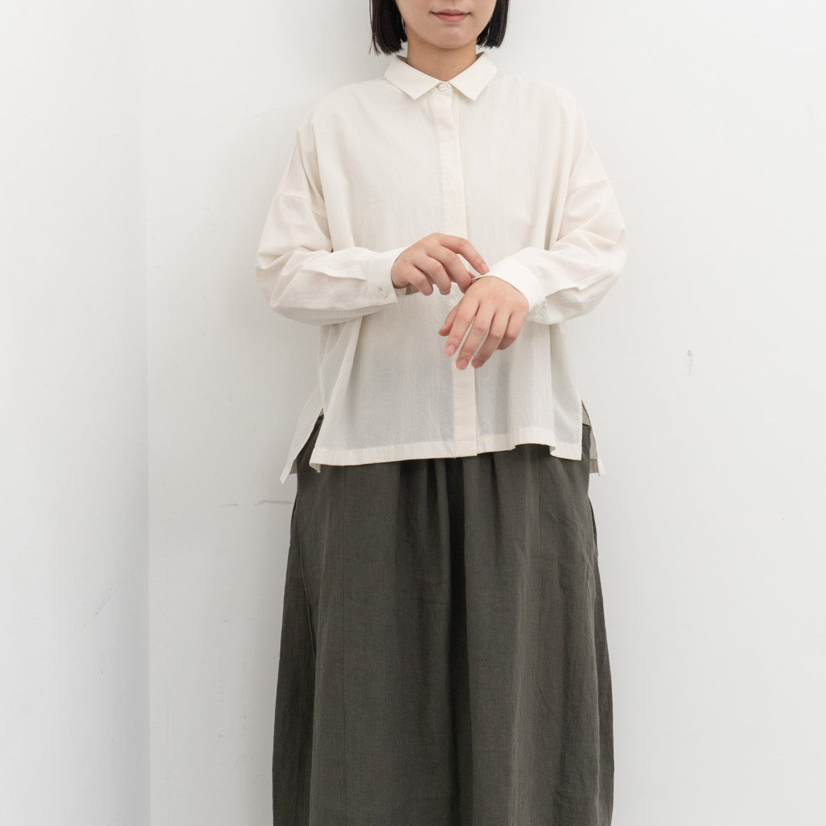 evam eva｜cotton shirt E261T118