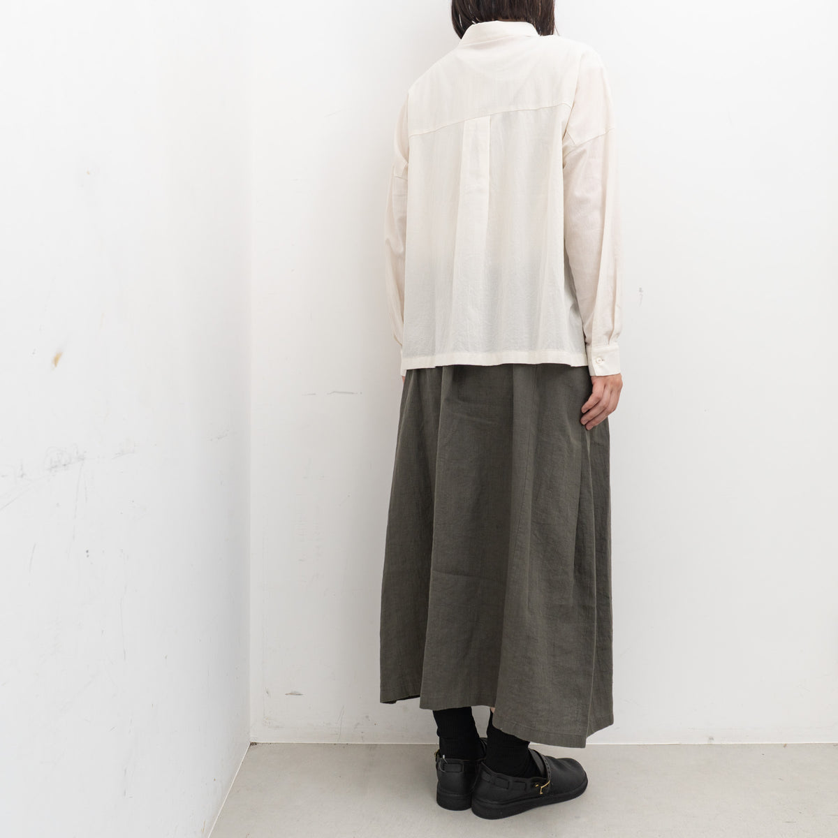 evam eva｜water linen skirt E263T009