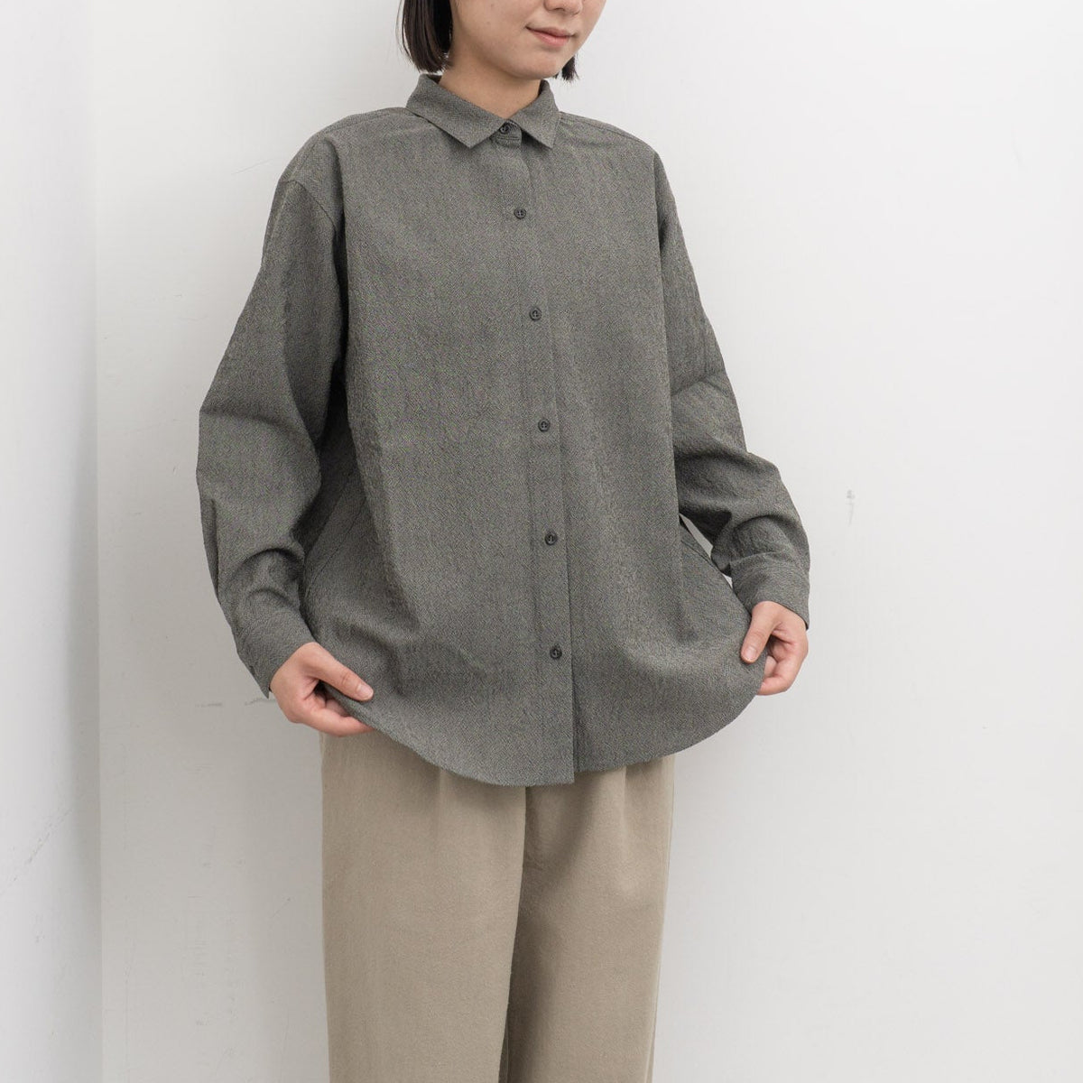 evam eva｜wool shirt E263T081