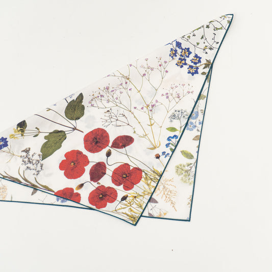 ASEEDONCLÖUD｜Handkerchief -Pressed Flower 001061-Y