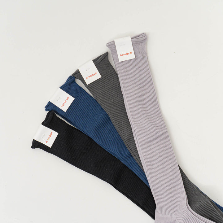 homspun /WOMEN　シルケットコットンハイソックス 251-8286