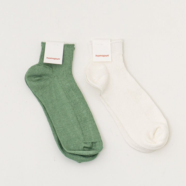 homspun /WOMEN　リネンショートソックス 251-8221