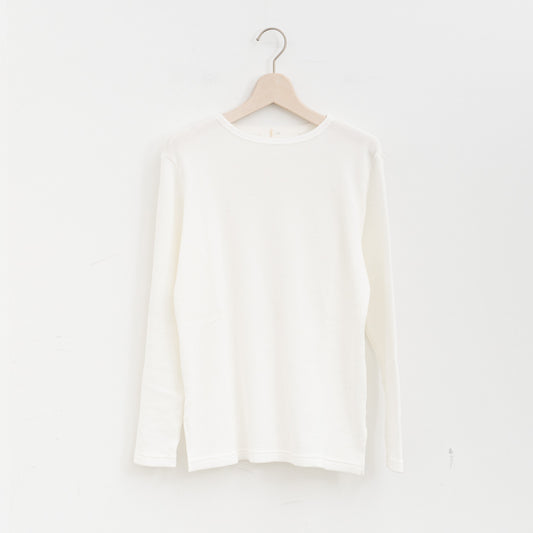 homspun｜WOMEN　ワッフル長袖プルオーバー 262-6571-D（1.sarashi）