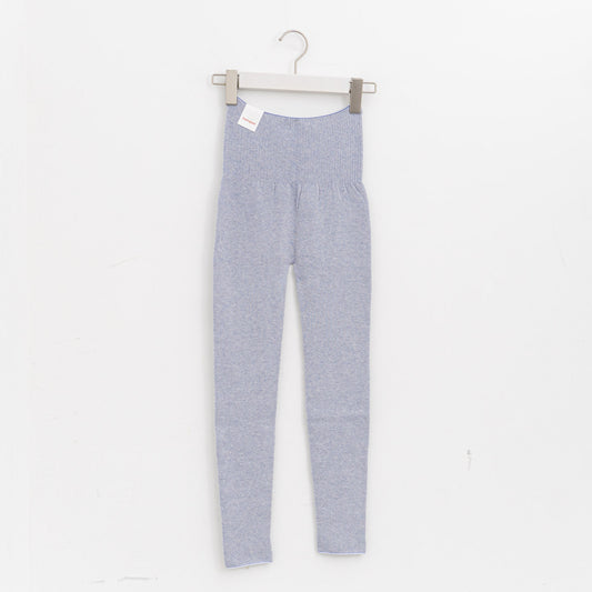 homspun｜WOMEN　綿コーマ糸起毛レギンス 262-8312A-D（1.blue杢）