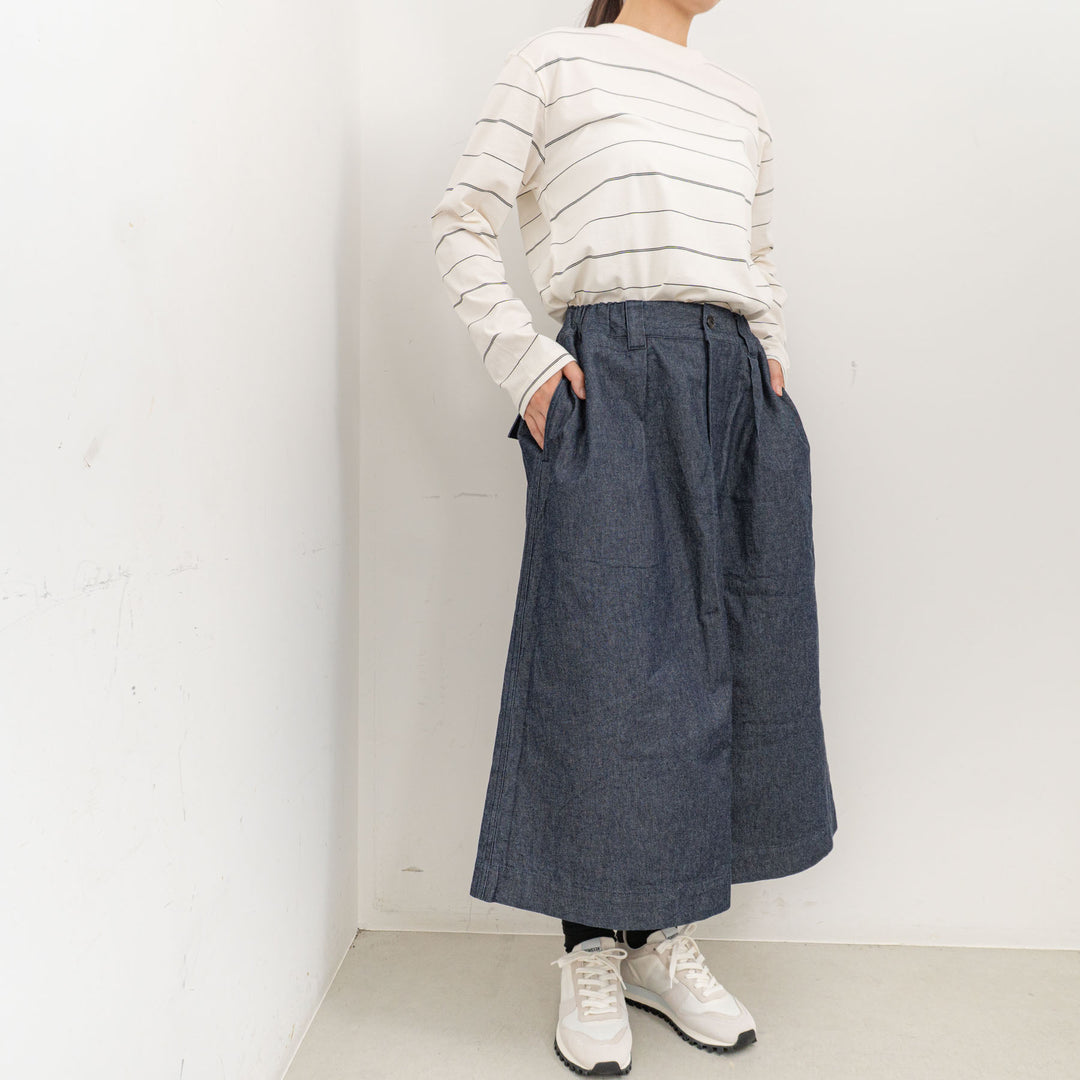 TAYUTAU/　コットンデニムスカート Y319056