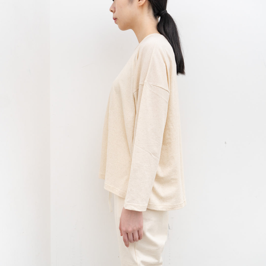 homspun /WOMEN　コットンリネン長袖Tシャツ 241-6532