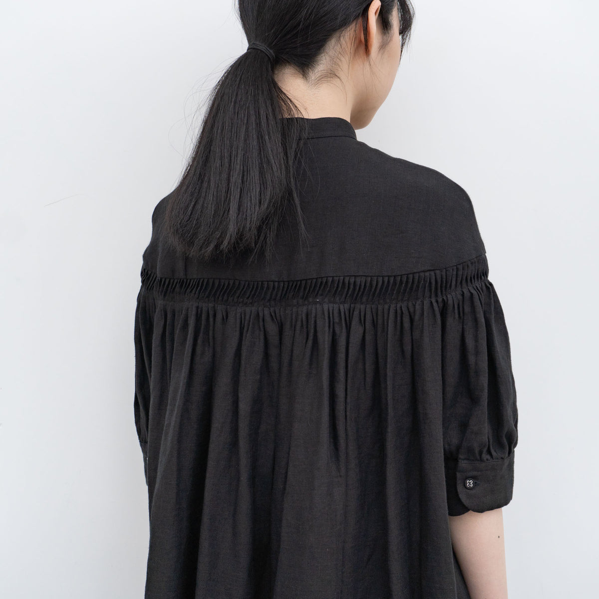 SCYE｜WOMEN　オーガニックリネンタックパフスリーブドレス 1224-01007
