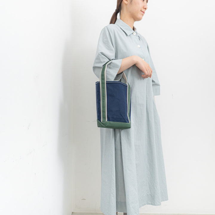 TEMBEA/　BAGUETTE TOTE 3TONE col.NAVY/NAT/GREEN