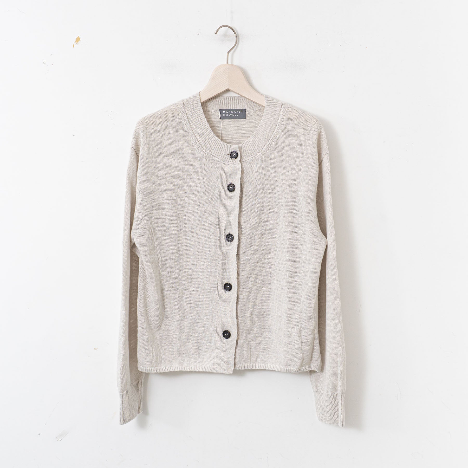 美品✨マーガレットハウエル　ウォッシュドファインメリノウール　襟付き　グレー FINE WOOL OXFORD | MARGARET HOWELL（マーガレット・ハウエル