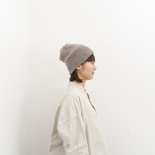 NEW 2026AW mature ha.｜pleats knit cap two-tone - yak MRW-YK04TT-Y