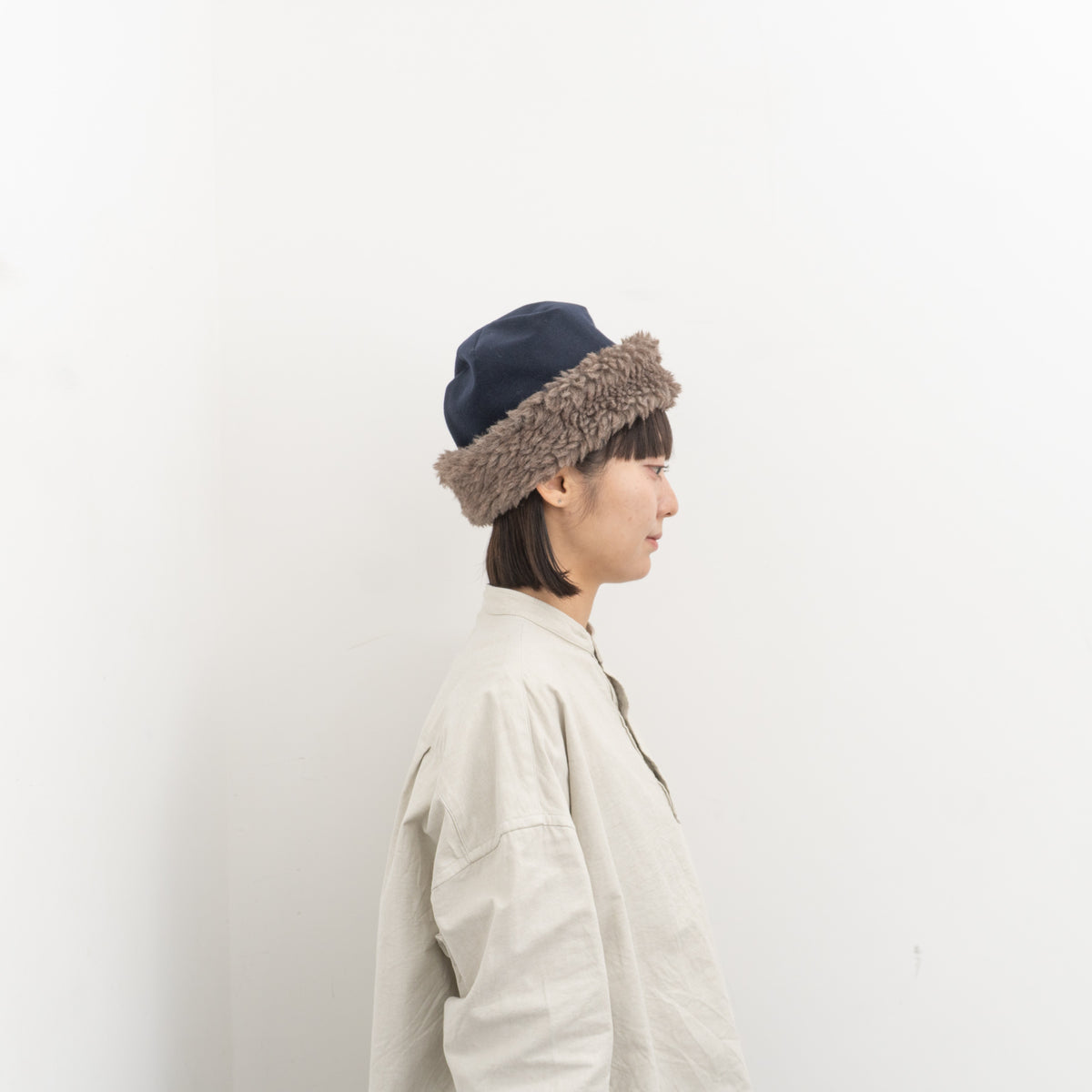 NEW 2026AW mature ha.｜reversible beanie - boa MAW26-07-Y