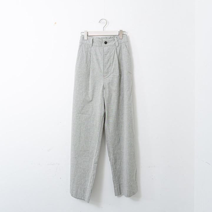 MHL. /WOMEN　OVERDYE MELANGE COTTON LINEN col.grey 5955140504-suomi