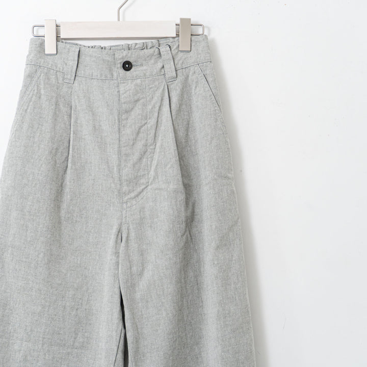 MHL. /WOMEN　OVERDYE MELANGE COTTON LINEN col.grey 5955140504-suomi