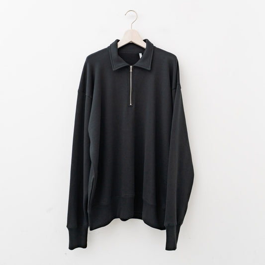 KAPTAIN SUNSHINE｜MEN　Suvin Sweat Halfzip Pullover（INK BLACK）