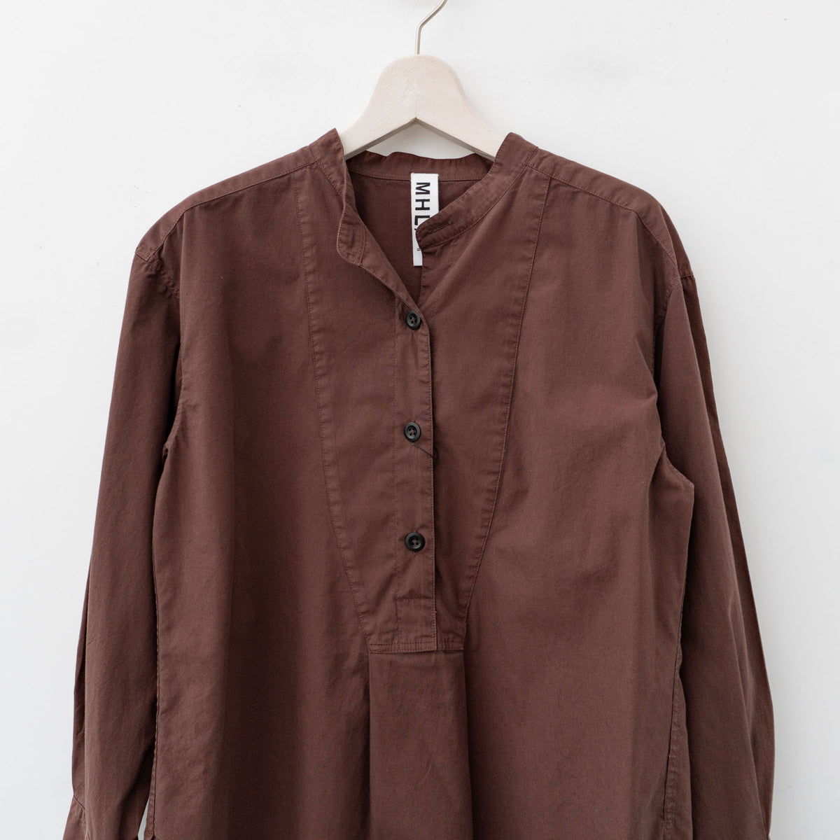 MHL.｜WOMEN　GARMENT DYE COTTON POPLIN