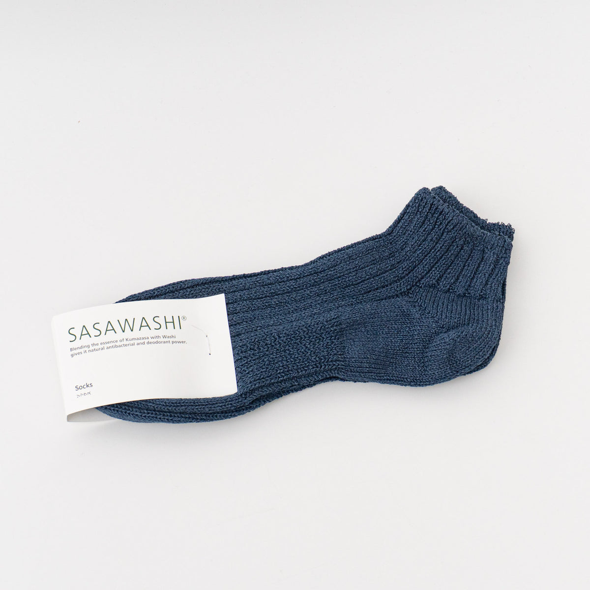 SASAWASHI｜リブショートソックス（navy）