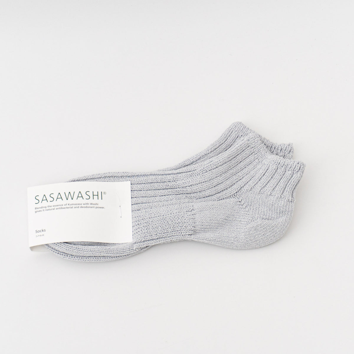 SASAWASHI｜リブショートソックス（gray）