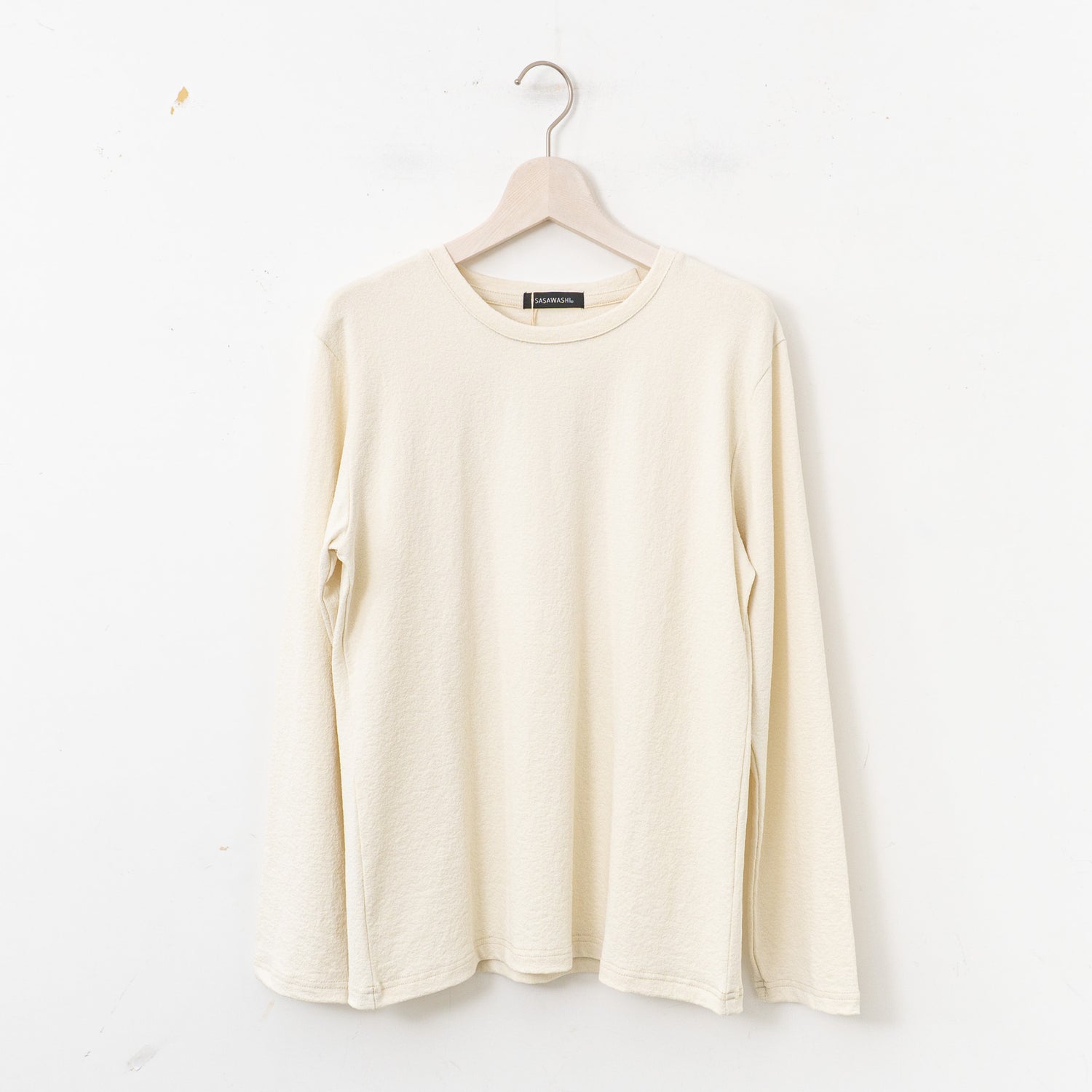 SASAWASHI｜UNISEX　長袖Tシャツ（オフホワイト）