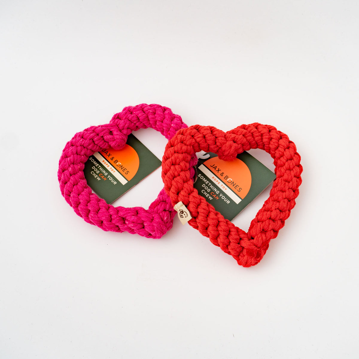 ペット用品 - JAX＆BONES｜Pink Heart 7" Rope Dog Toy
