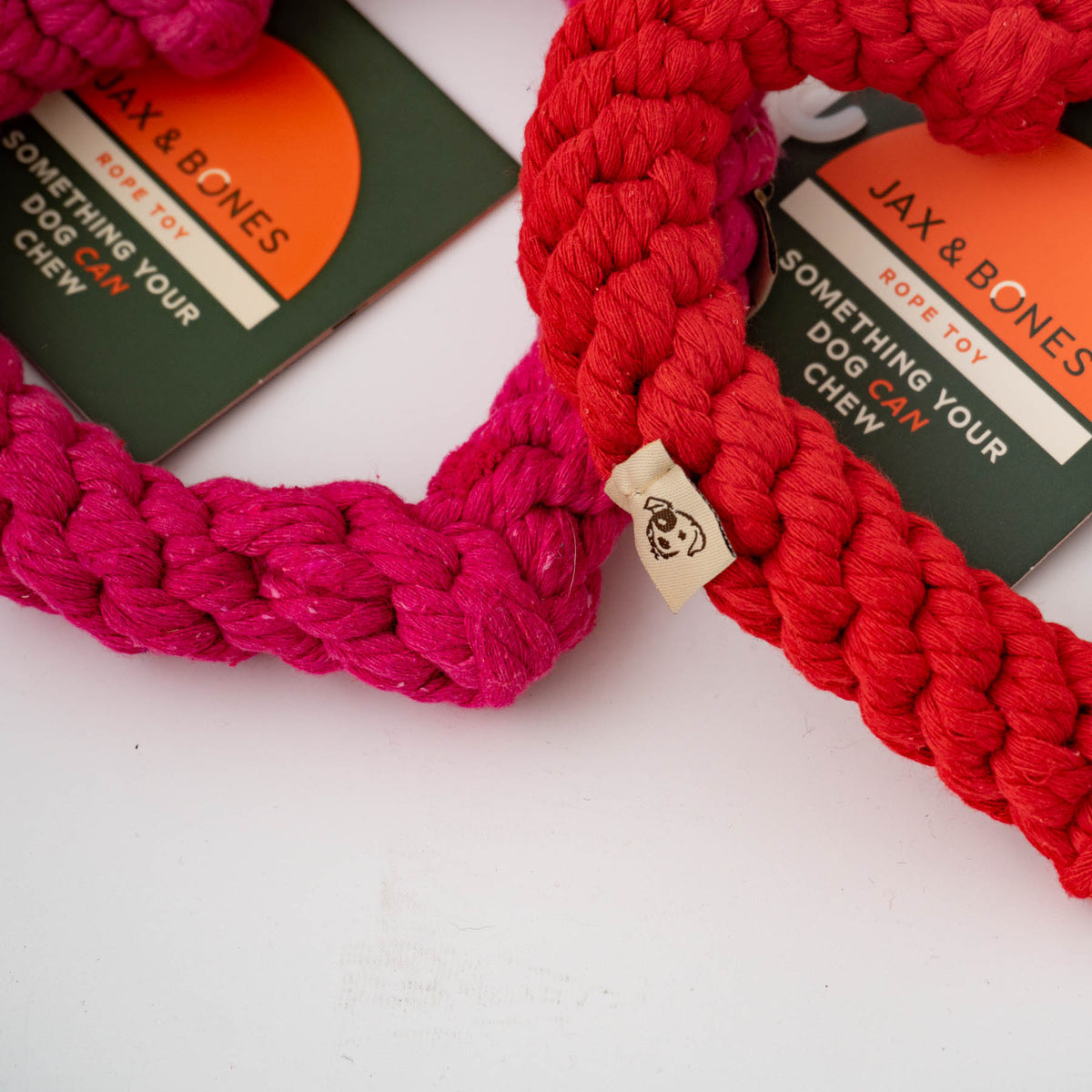 ペット用品 - JAX＆BONES｜Pink Heart 7" Rope Dog Toy