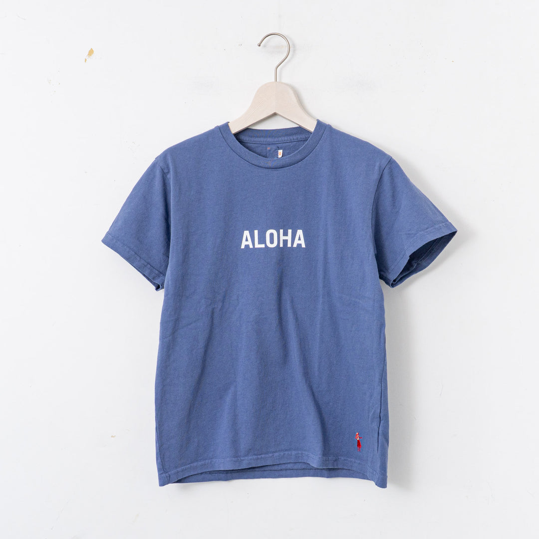 SUNSHINE+CLOUD/UNISEX　grown in the sun Tシャツ ALOHA-MAHALO　col.marine