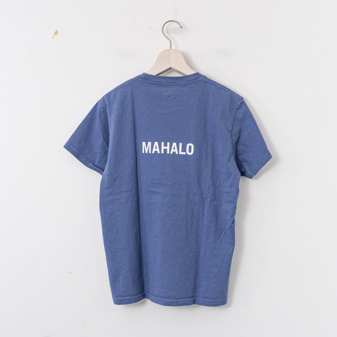 SUNSHINE+CLOUD/UNISEX　grown in the sun Tシャツ ALOHA-MAHALO　col.marine