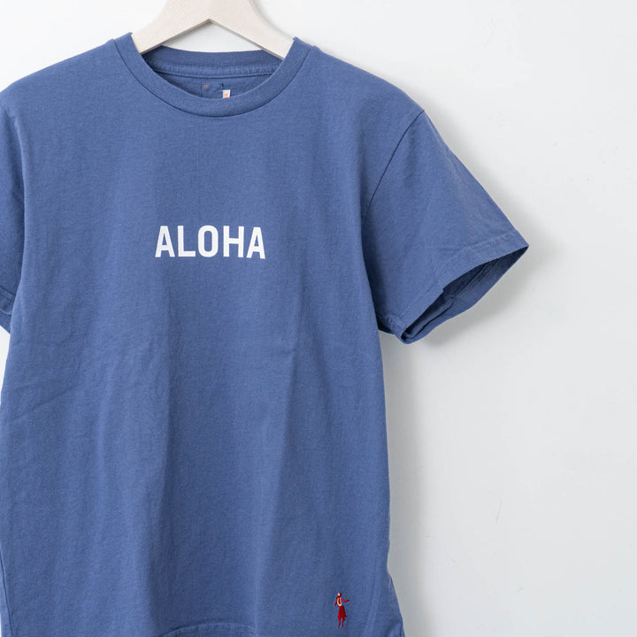 SUNSHINE+CLOUD/UNISEX　grown in the sun Tシャツ ALOHA-MAHALO　col.marine