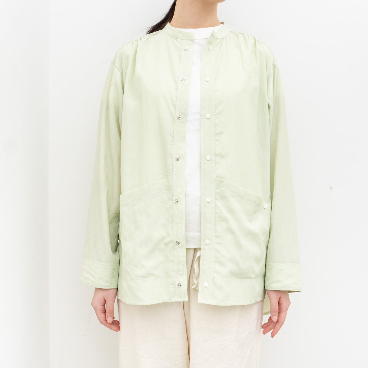 【SALE】ASEEDONCLÖUD｜HW light coat / Typewriter col.Pale green  241610-H