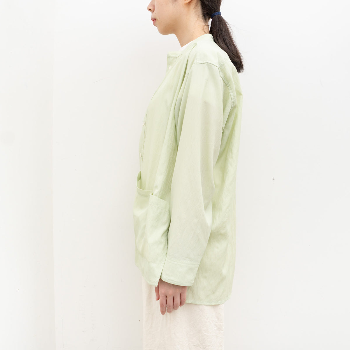 【SALE】ASEEDONCLÖUD｜HW light coat / Typewriter col.Pale green  241610-H