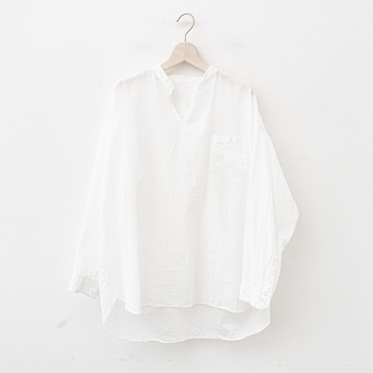 ゴーシュ｜100/1ローンスキッパーブラウス G241-B033（WHITE）