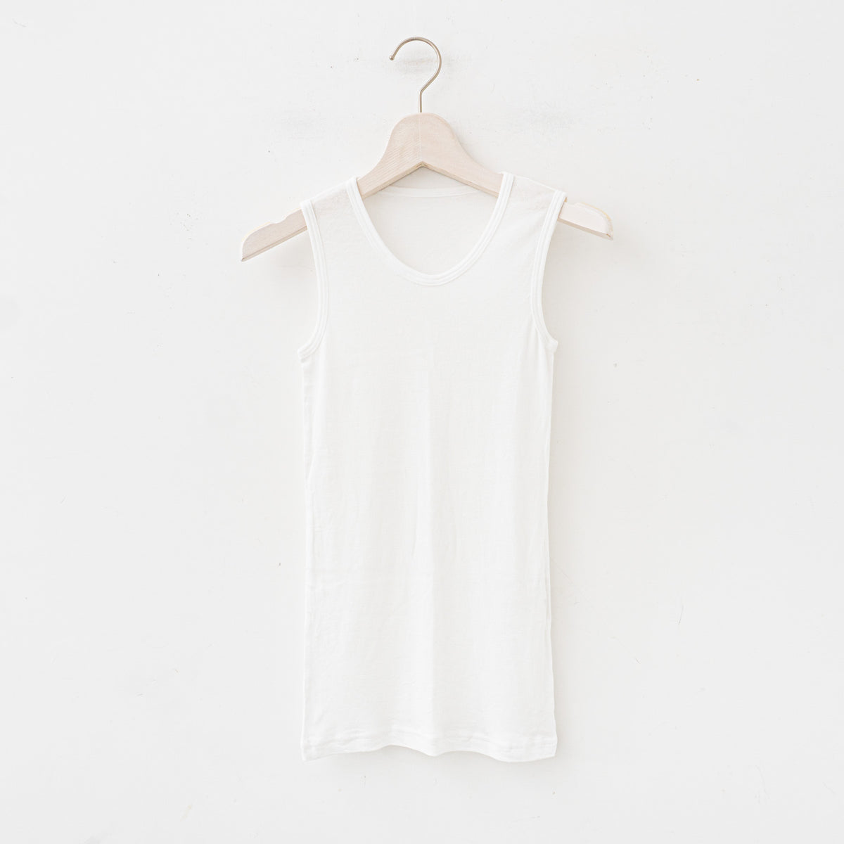 ゴーシュ｜80/1強撚フライス タンクトップ G241-T048（WHITE）