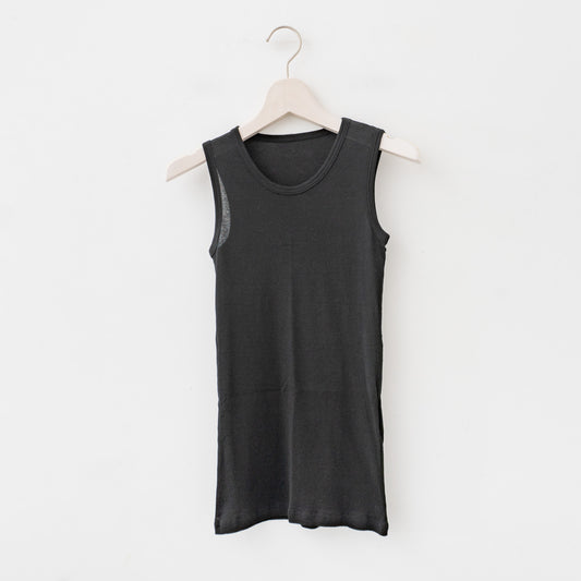 ゴーシュ｜80/1強撚フライス タンクトップ G241-T048（BLACK）