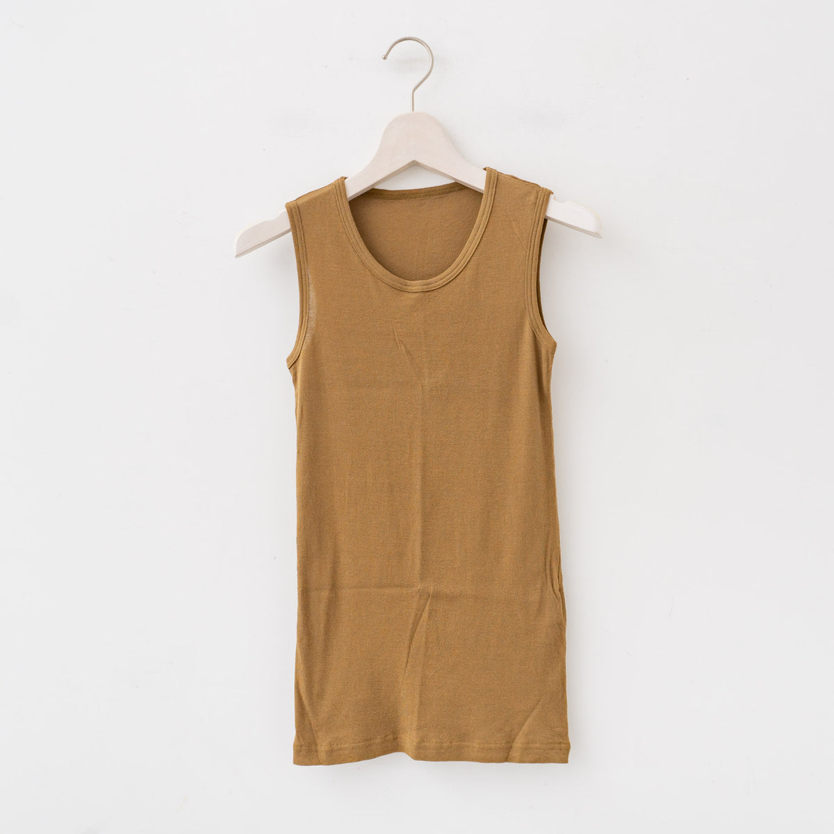 ゴーシュ｜80/1強撚フライス タンクトップ G241-T048（MUSTARD）